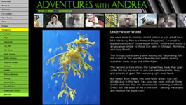 Screenshot of Adventures with Andrea Site